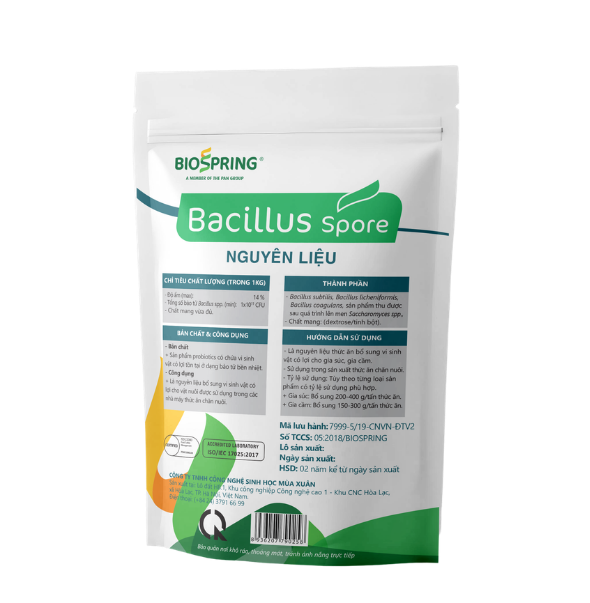 Nguyên Liệu Bacillus Spore – Lợi Khuẩn Bào Tử Bền Nhiệt Cho Thức Ăn Chăn Nuôi