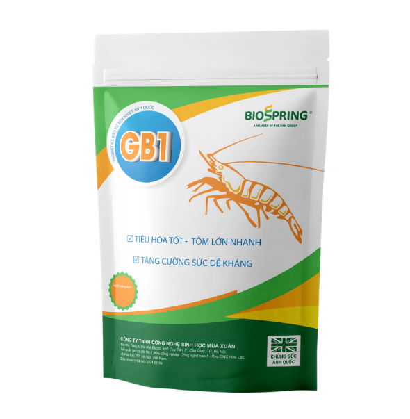 GB1 – Thức Ăn Bổ Sung Thủy Sản Giúp Tôm Tiêu Hóa Tốt, Lớn Nhanh
